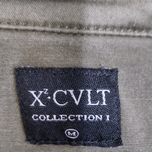 💥EDGY CHIC💥TENZ CVLT CONVERTIBLE SLEEVE ZIP-UP UTILITY JUMPSUIT in ARMY GREEN - Picture 16 of 16